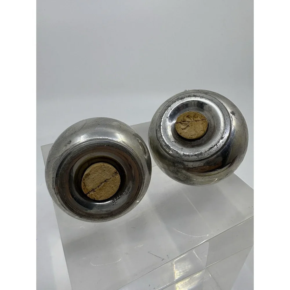 Vintage Web Pewter Salt & Pepper Shakers Apple and Pear
